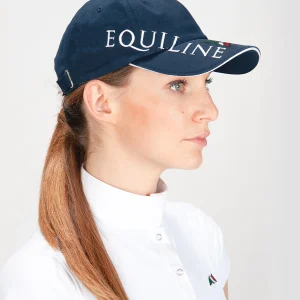 Equiline verstelbare pet met Equiline Logo blauw