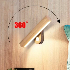 WoodGlow - Led Slaapkamer Wandlamp van Hout