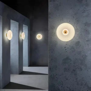 NimbusFlux - Glas Wandlamp met Golvend Licht